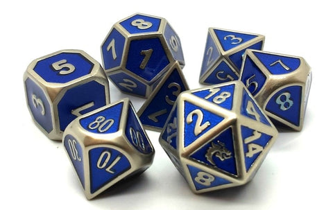 OSDMTL-07 Elven Forged Metallic Blue Polyhedral 7 Die Set