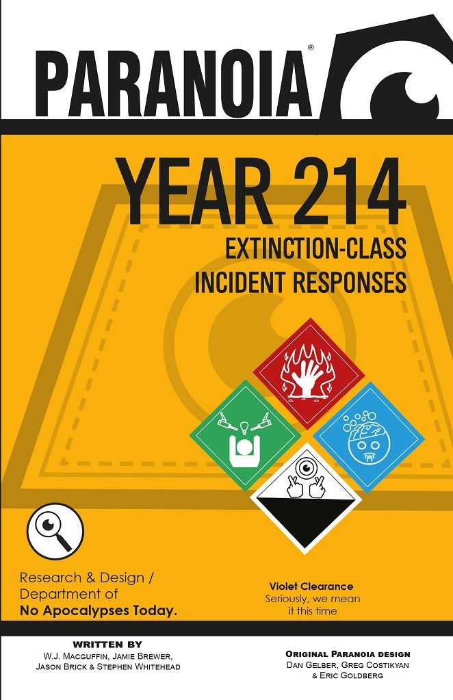 Paranoia RPG: Year 214 Extinction-Class Incident Responses