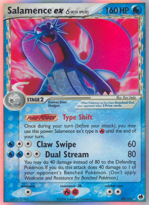 delta species pokemon cards Salamence ex (98/101) (Delta Species) [EX: Dragon Frontiers]