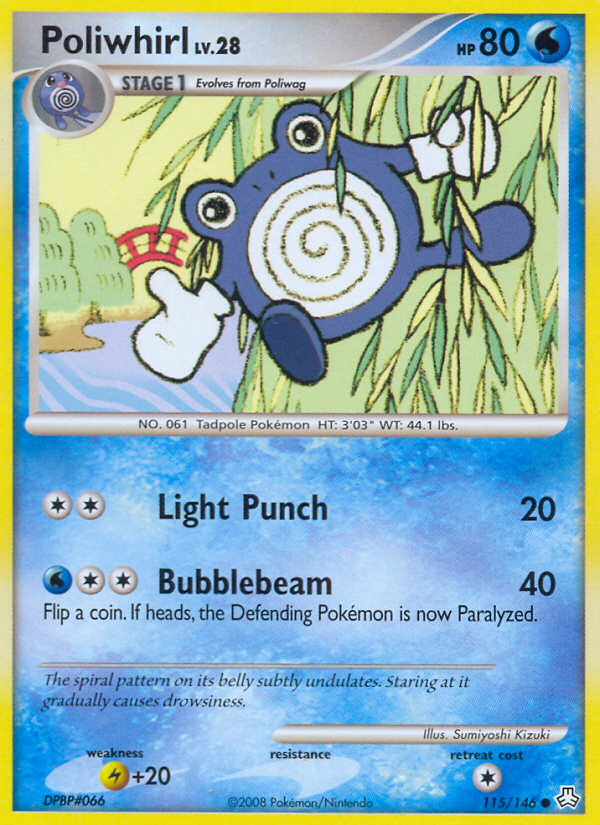 pokemon poliwhirl card () 176/165 You cant add more than 20 damage in this way. Poliwhirl - 042/167 (Reverse Foil)