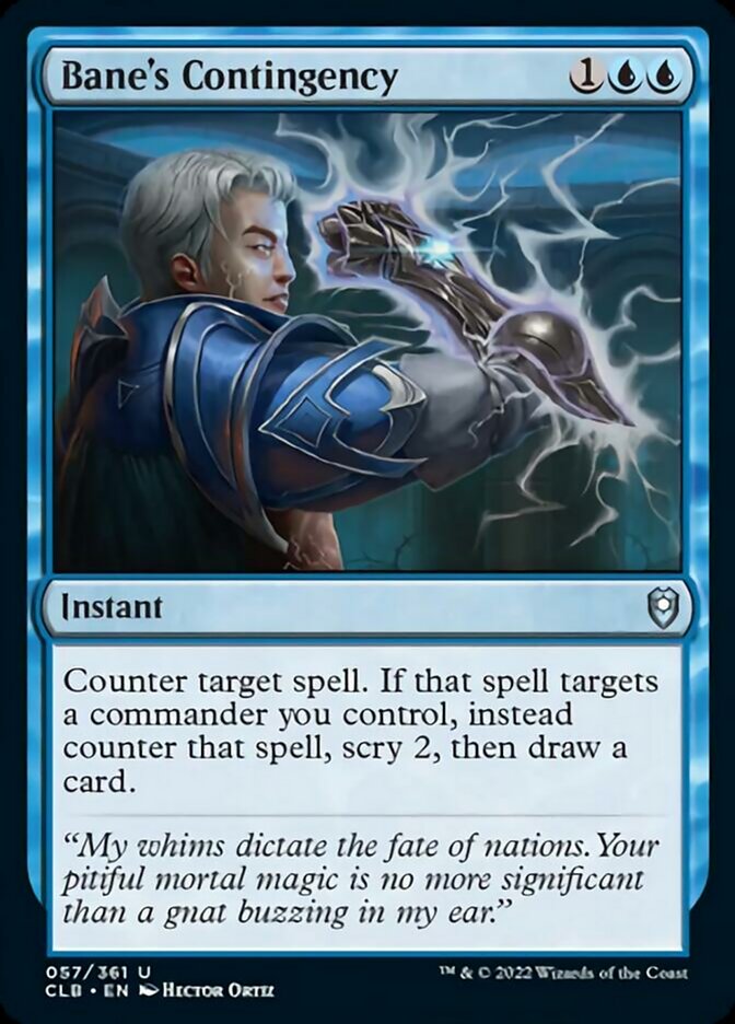 baldur's gate card mtg Bane's Contingency [Commander Legends: Battle for Baldur's Gate]