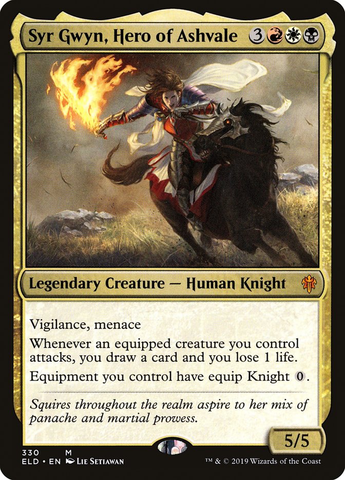 mtg throne of eldraine card Syr Gwyn, Hero of Ashvale [Throne of Eldraine]