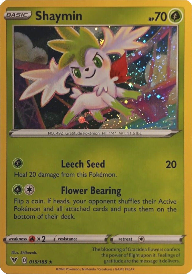 Check the actual price of your Shaymin 015/185 Pokemon card