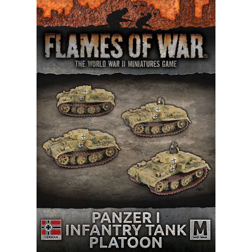 Flames of War WW2: German - Panzer I Infantry Tank Platoon