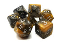 OSDRPG-142 RPG Dice Set: Galaxy - Molten Gold