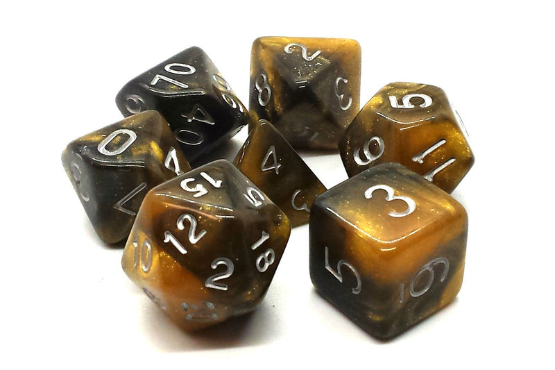 OSDRPG-142 RPG Dice Set: Galaxy - Molten Gold