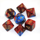 CHX 26429 Blue Red/Gold Gemini Polyhedral 7 Die Set