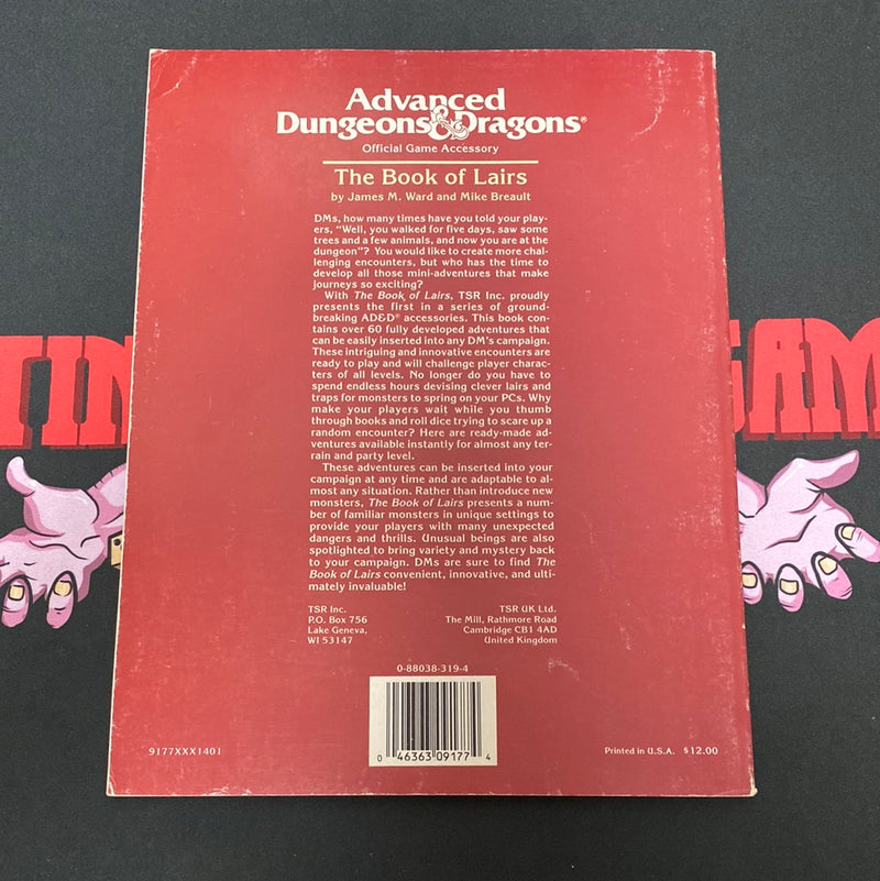Advanced Dungeons & Dragons 1E: The Book of Lairs REF3