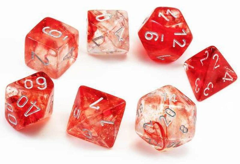 CHX 27554 Nebula Red/Silver Polyhedral 7-Die