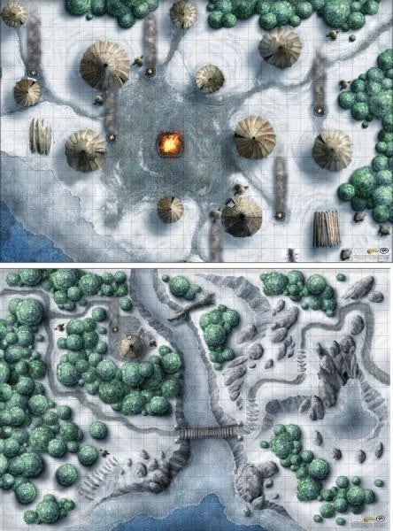 D&D 5E - Icewind Dale: Rime of the Frost Maiden - Map Set 20x30 (2)