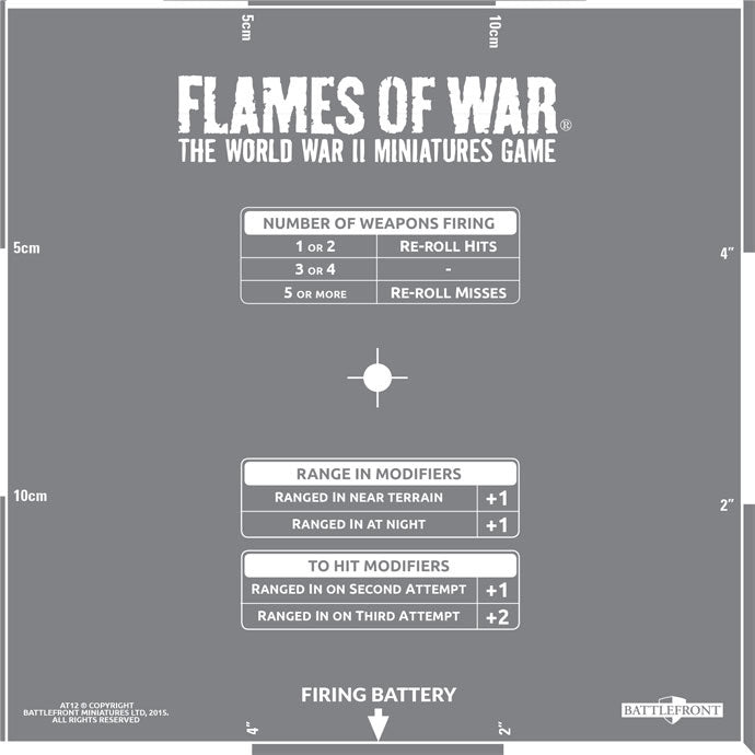 Flames of War - Artillery Template (AT012)