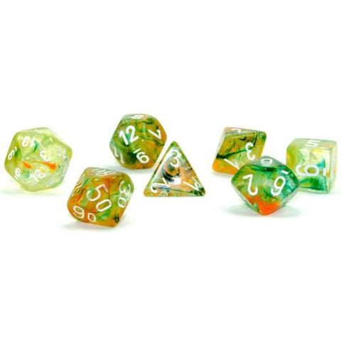 CHX 27555 Nebula Spring/White Polyhedral 7-Die Set