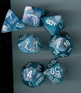 CHX 27490 Lustrous Slate/White Polyhedral 7-Die Set