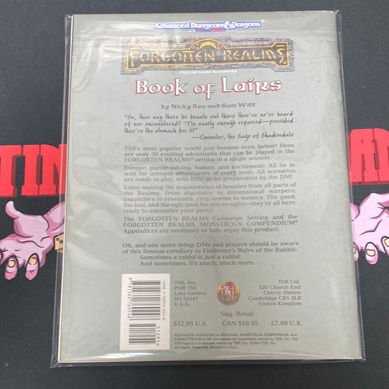 Advanced Dungeons & Dragons 2E: Forgotten Realms - Book of Lairs