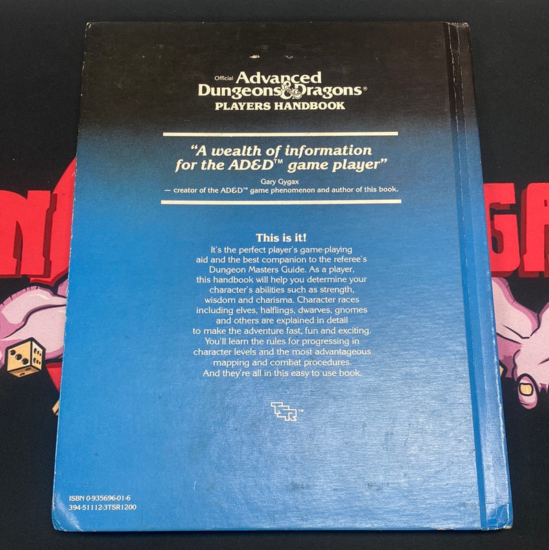 Advanced Dungeons & Dragons: Players Handbook (6th Printing, Orange Spine)