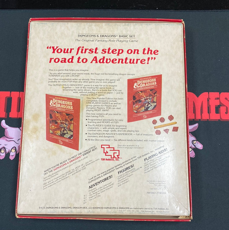 Advanced Dungeons & Dragons Basic Rules Red Box with Dice