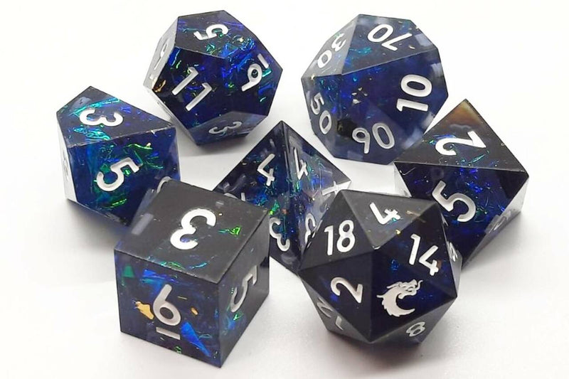 OSDSHP-01 Sharp Edged Dice - Blitzar Polyhedral 7 Die Set