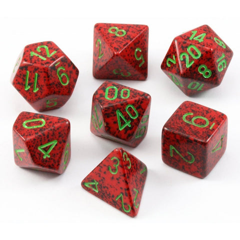 CHX 25304 Strawberry Speckled Polyhedral 7 Die Set