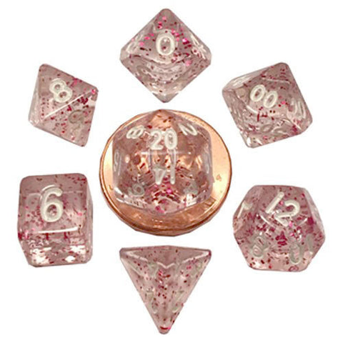 MET4208 MDG Mini Polyhedral Dice Set: Ethereal Light Purple