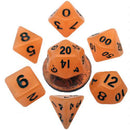MET4304 MDG Mini Polyhedral Dice Set: Glow Orange