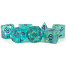 MET608 MDG Resin Poly Dice Set: Icy Opal - Teal
