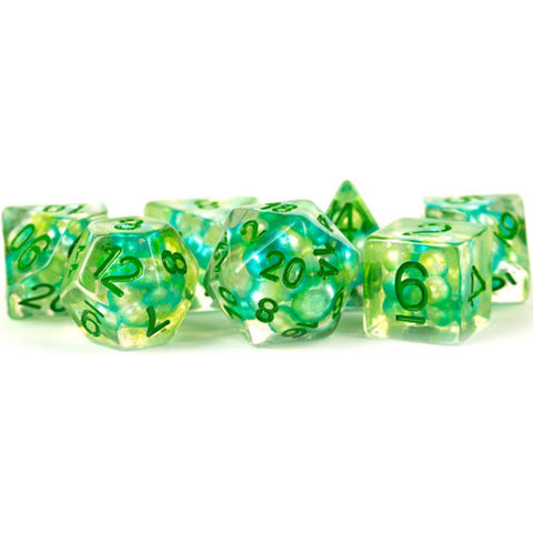 MET694 MDG Resin Poly Dice Set: Pearl - Sea Foam