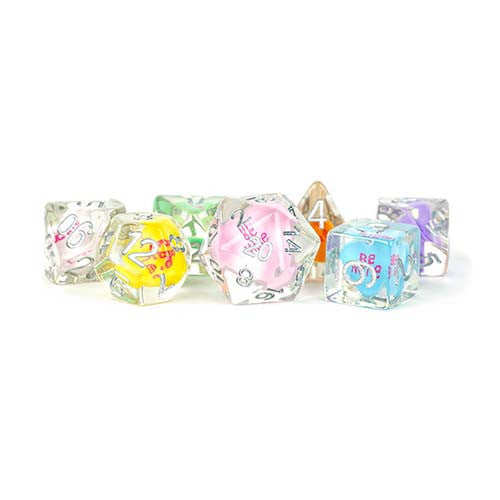 MET749 MDG Resin Poly Dice Set: Love Dice