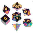 MET014 MDG Metal Poly Dice Set: Torched Rainbow