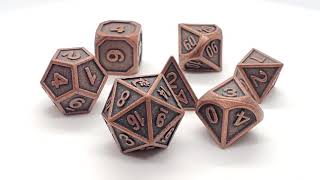 OSDMTL-45 Dwarven Forged Ancient Bronze Polyhedral 7 Die Set