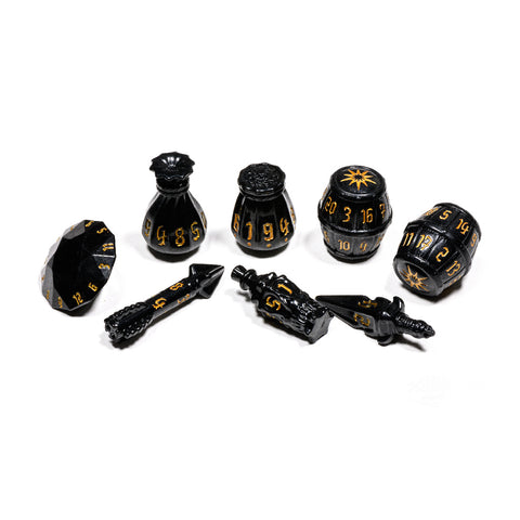 PHD2323 The Rogue 8 Dice Set - Nightsade