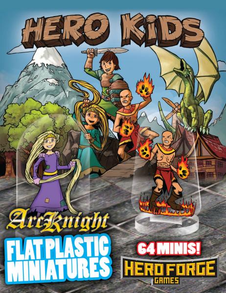 Arc Knight Flat Plastic Miniatures - Hero Kids