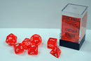 CHX 23073 Orange/White Translucent Polyhedral 7 Die Set