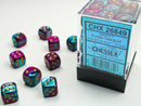 CHX 26849 Purple Teal/Gold Gemini 12mm d6 Dice Block (36 Dice)
