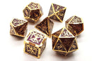 OSDMTL-70 Knights of the Round Table - Red w/ Gold Polyhedral 7 Die Set