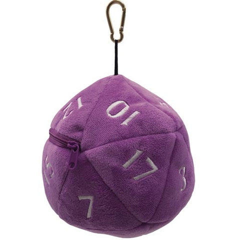 D20 Plush Dice Bag - Purple