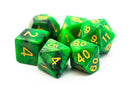 OSDRPG-51 RPG Dice Set: Vorpal - Green & Black w/ Gold