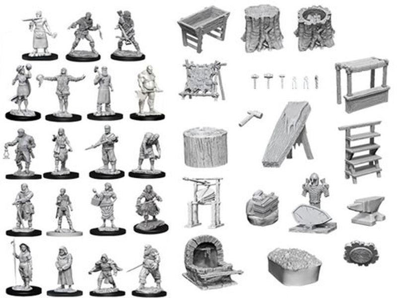 WZK 73698 Townspeople & Accessories