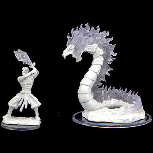 Critical Role Unpainted Miniatures: W2 Ashari Firetamer & Inferno Serpent
